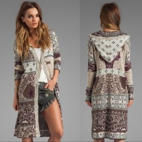 Free People Tops - Free People Americana Hooded Duster size M